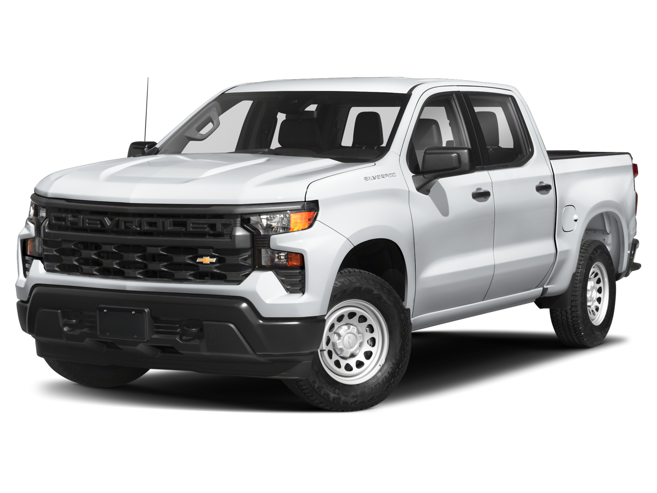 2024 Chevrolet Silverado 1500 LT (2FL) in Red Hot — front three-quarter view