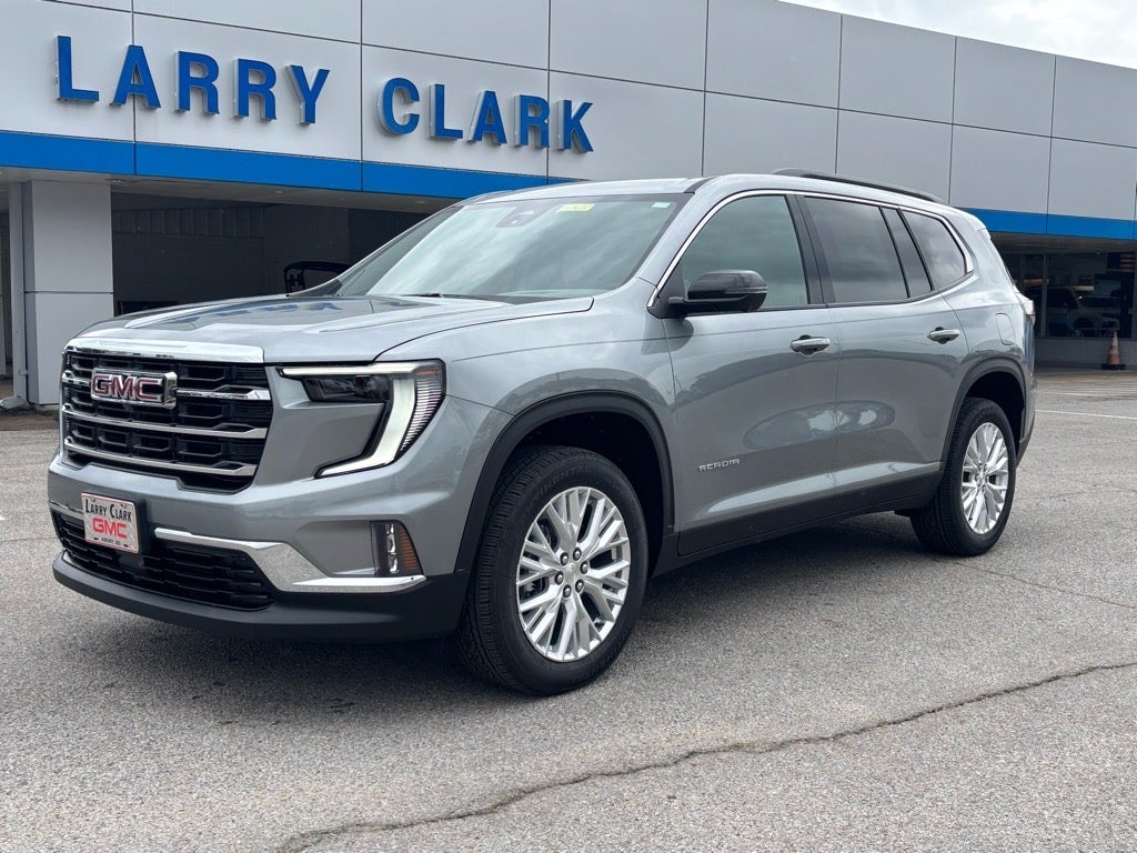 2026 GMC Acadia Elevation in Sterling Metallic — front three-quarter view