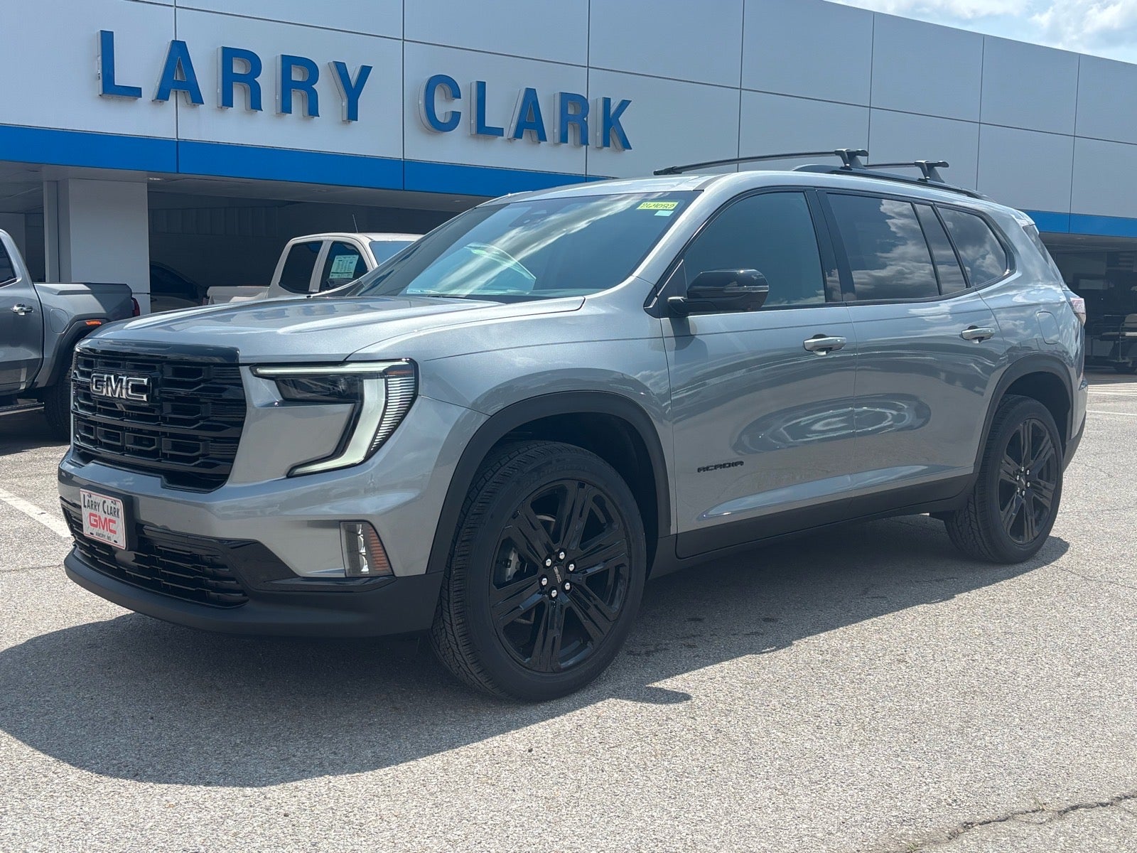 2026 GMC Acadia Elevation in Sterling Metallic — front three-quarter view