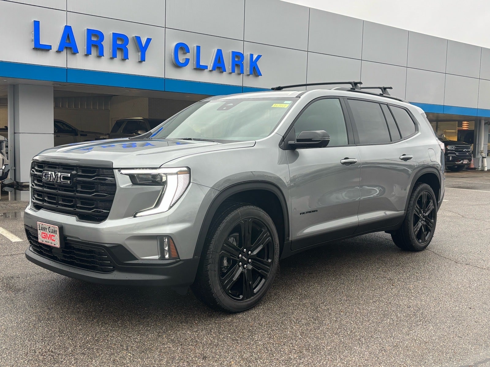 2026 GMC Acadia Elevation in Sterling Metallic — front three-quarter view