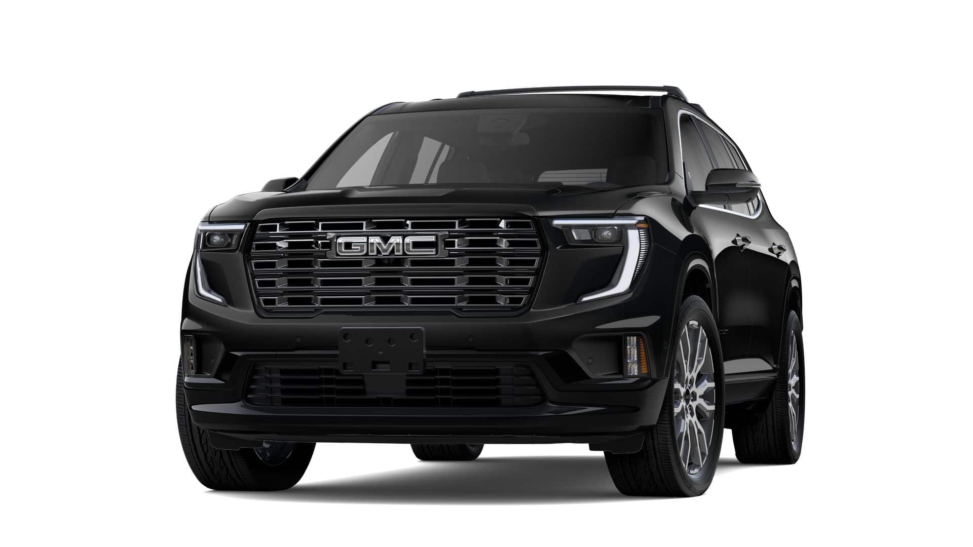 2026 GMC Acadia Denali Ultimate in Ebony Twilight Metallic — front three-quarter view