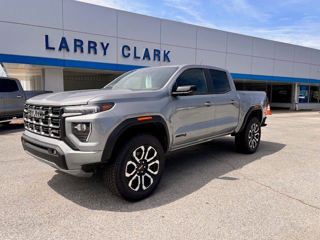 2026 GMC Canyon AT4 in Sterling Metallic — front three-quarter view