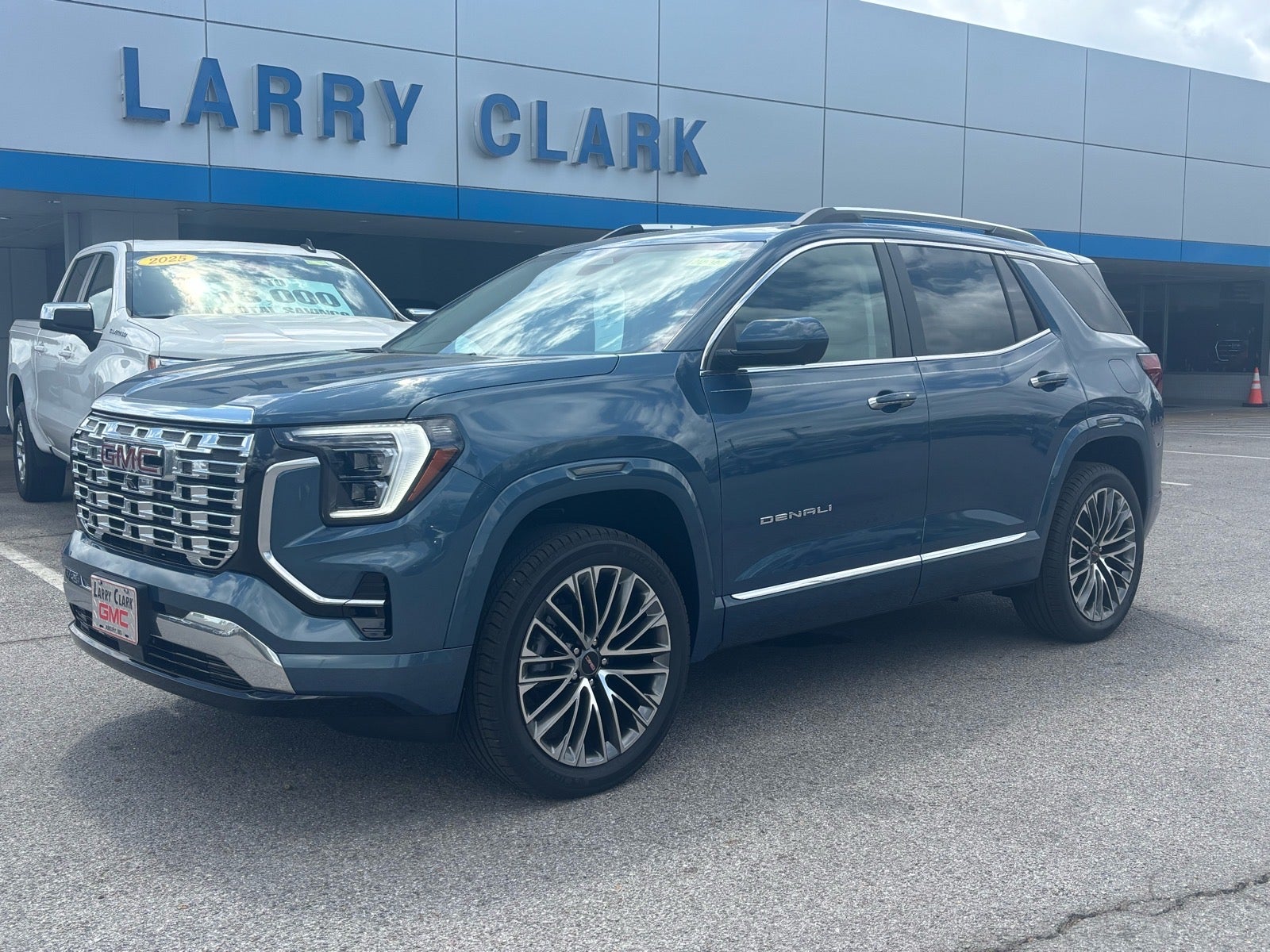2026 GMC Terrain Denali in Downpour Metallic — front three-quarter view